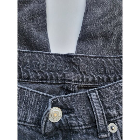 American Eagle Black Skater Jeans Distressed Size 8 Regular Straight Leg Casual - Picture 2 of 8